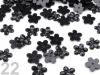 Kwiatek plastikowy Ø11mm do naszycia  2000szt  gat. II srebrna baza