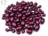 Woskowane perły owal pożebrowane MIX 100g
