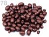 Woskowane perły owal pożebrowane MIX 100g
