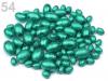 Woskowane perły owal pożebrowane MIX 100g