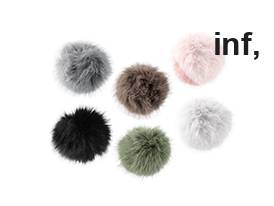 Pompon futerkowy z pętelką Ø11 cm