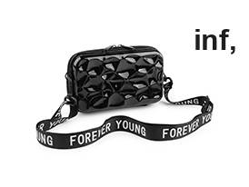 Torebka / kosmetyczka damska usztywniana crossbody z paskiem 18x11 cm 
