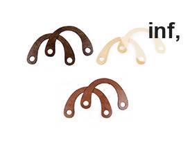 Ucha do torebek drewniane rozmiar 15x22 cm z otworami