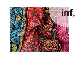 Tkanina bawełniana / płótno z rzadszym splotem orientalny wzór 